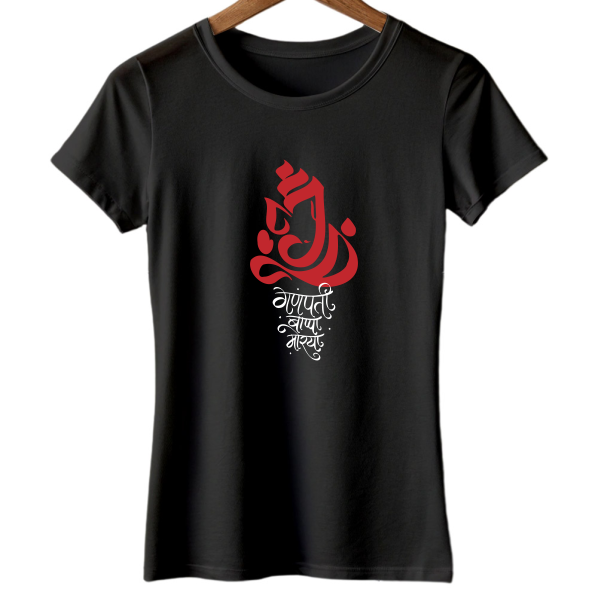Women Ganpati Bappa Moraya Tshirts -GTPX