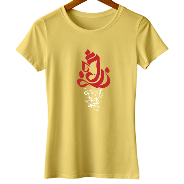 Women Ganpati Bappa Moraya Tshirts -GTPX