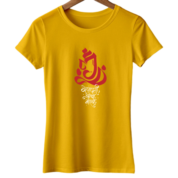Women Ganpati Bappa Moraya Tshirts -GTPX