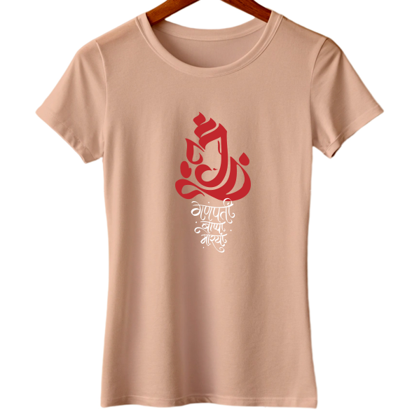 Women Ganpati Bappa Moraya Tshirts -GTPX