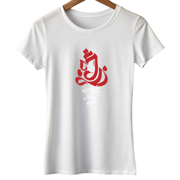 Women Ganpati Bappa Moraya Tshirts -GTPX