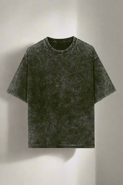 A grey t-shirt displayed against a white background, showcasing its simple and classic design.