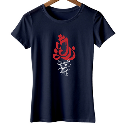 Women Ganpati Bappa Moraya Tshirts -GTPX