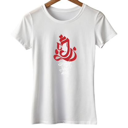 Women Ganpati Bappa Moraya Tshirts -GTPX